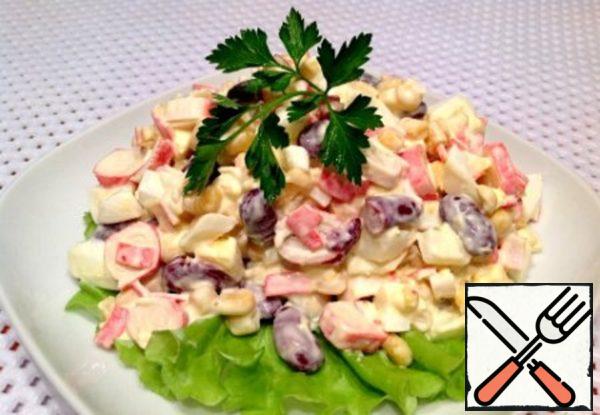 Crab Stick Salad with Red Beans Recipe
