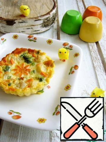 Put on a fun children's plate, and all...
All the omelette will be eaten without remainder by 100%