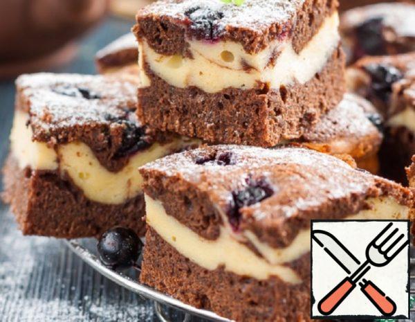 Brownies-Cheesecake with Berries Recipe