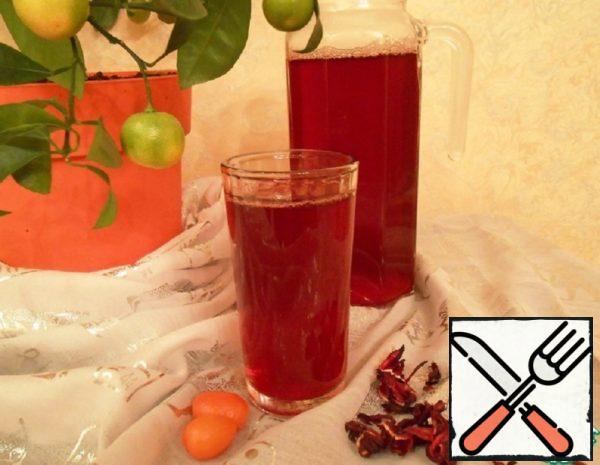 Cold Tea "Hibiscus with Kumquat and Ginger» Recipe