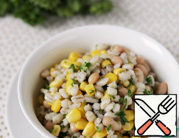 Salad is a Side Dish of Pearl Barley Recipe
