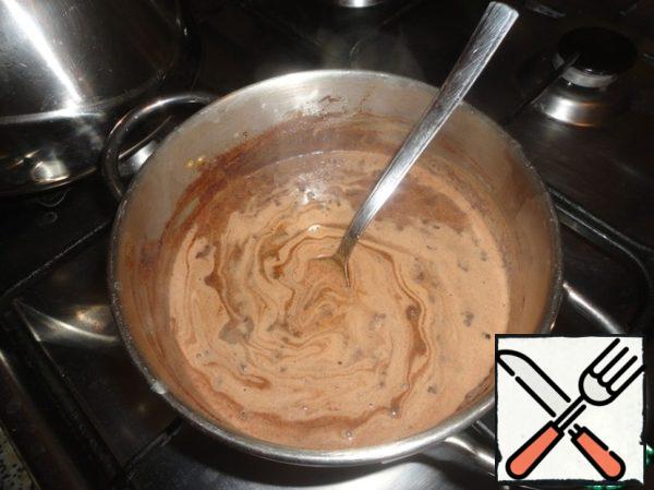 Here is such a creamy chocolate mixture should turn out.