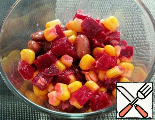Beet Salad with Beans and Corn Recipe