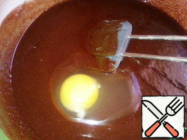 One to introduce the eggs, stirring each time until smooth.