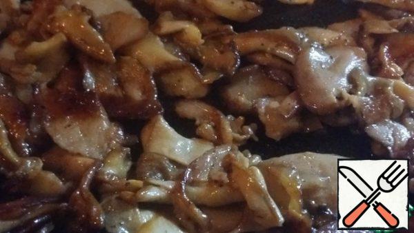 Mushrooms, I used frozen white, fried with onions.