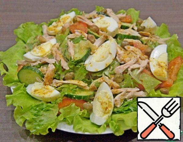 Vegetable Salad with Chicken and Capers Recipe