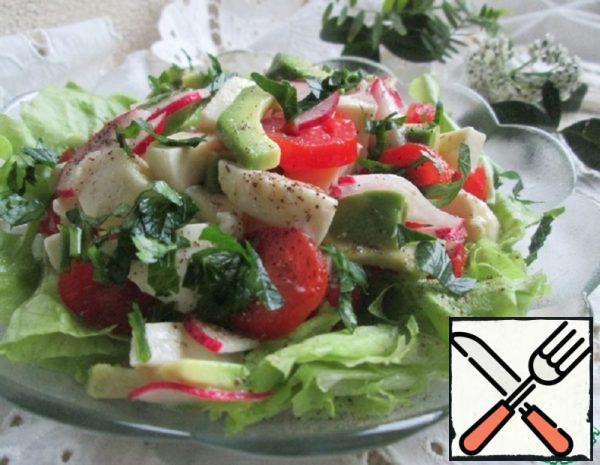 Vegetable Salad with Mozzarella Recipe