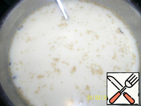 Add tea and ginger, sugar (can be more or less), into the glass milk and bring until boil. Remove from heat, let stand a little, strain through several layers of gauze and enjoy!
