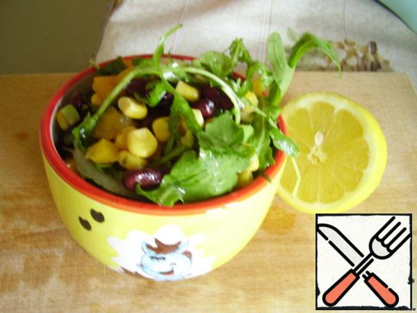Vegetable Salad with Beans and Avocado Recipe