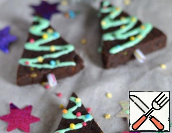 Brownies with Pistachios "Christmas Tree" Recipe