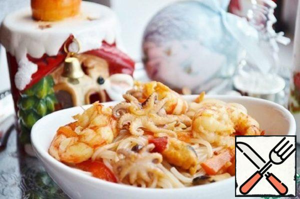 Rice Noodles with Seafood Recipe