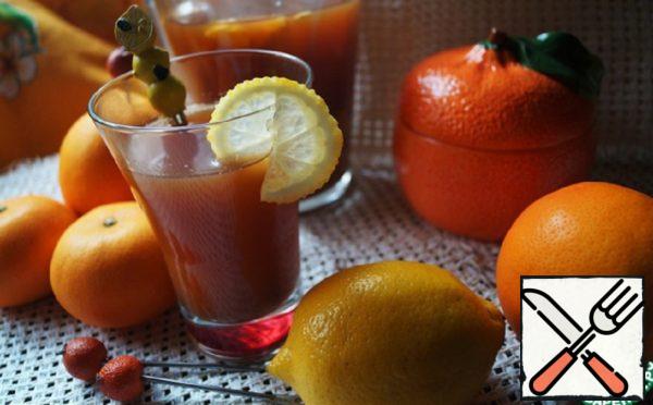 Tea Cocktail "Autumn's Kiss with a Citrus Flavor" Recipe