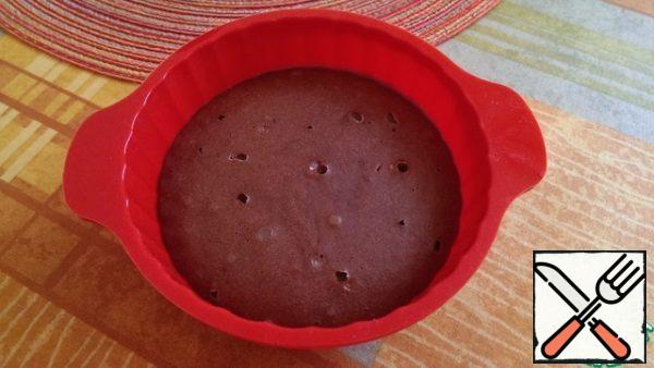 When the brownie is ready, such a crust will form on top.
