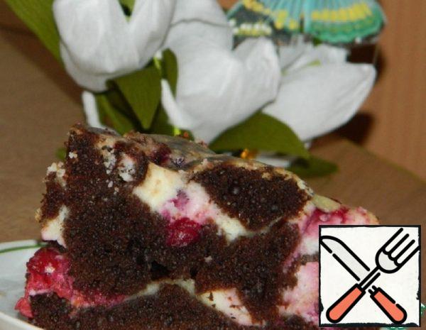 Brownies with Cottage Cheese and Cherries Recipe