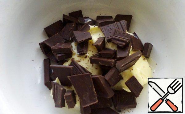 Chocolate break into butter.