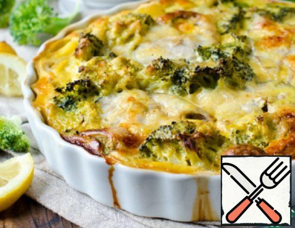 Casserole with Fish, Potatoes and Broccoli Recipe