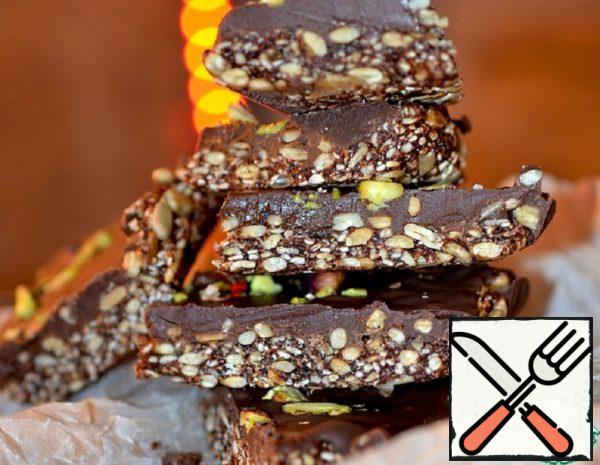 Brownies with Sunflower Seeds, Sesame Seeds and Dates Recipe