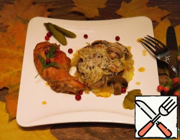 Stewed Rabbit with Gratin under Cheese Recipe
