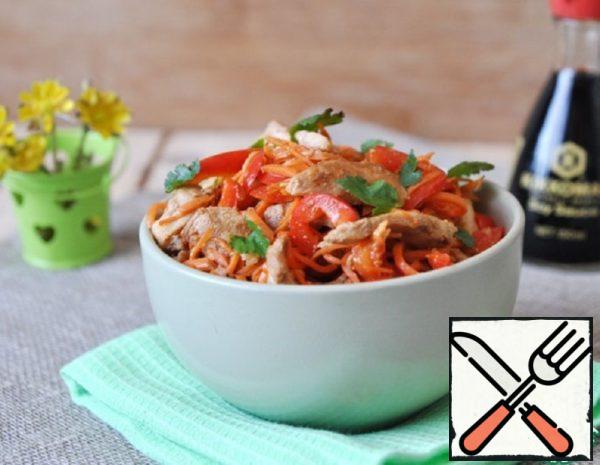 Salad from Chicken with Korean Carrots Recipe