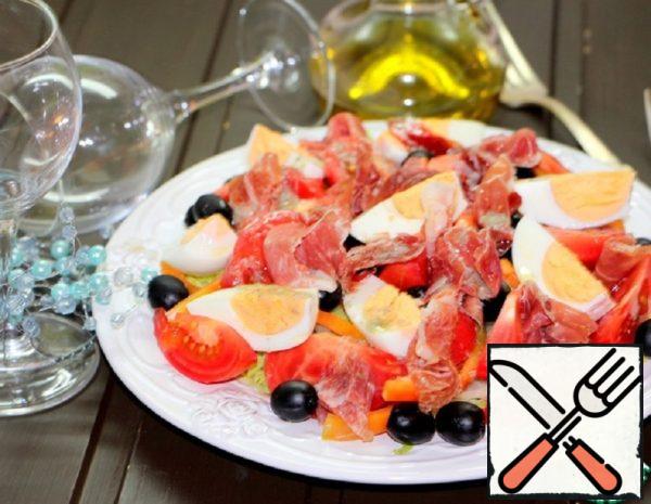 Salad "Estepona" with Dried Ham Recipe