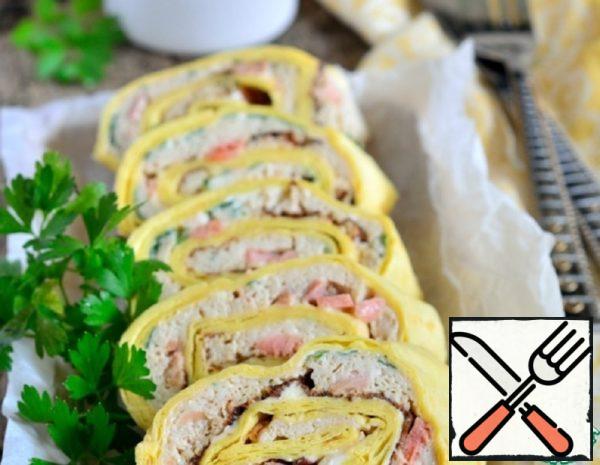 Roll in a Tortilla with Omelette "On Sunday" Recipe