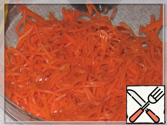 Chop carrots, if very long.