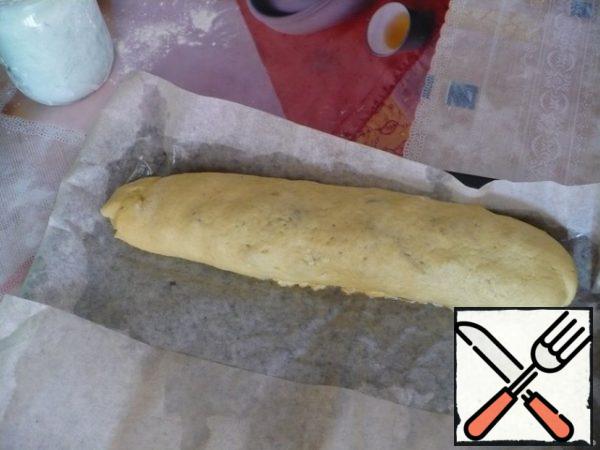 Roll it into a roll.
