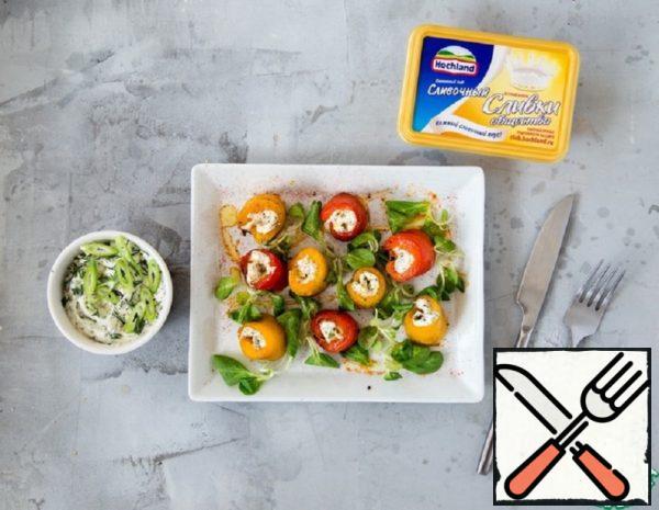 Sweet Pepper Snackwith Cheese and Herbs Recipe