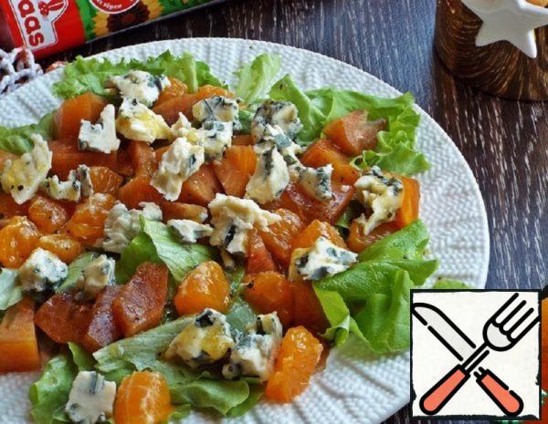 Salad with Persimmon and Blue Cheese Recipe