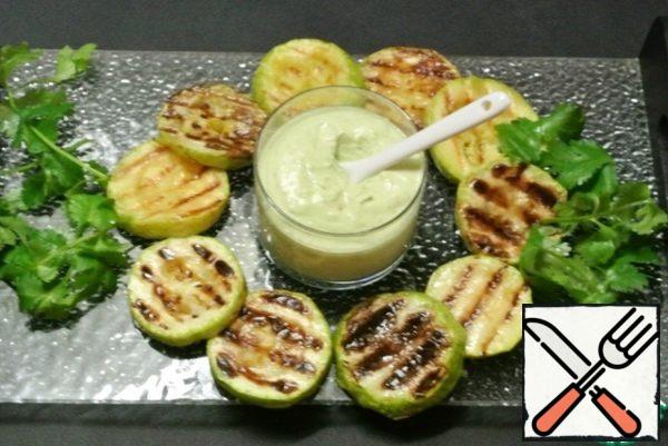 Serve separately with grilled zucchini.