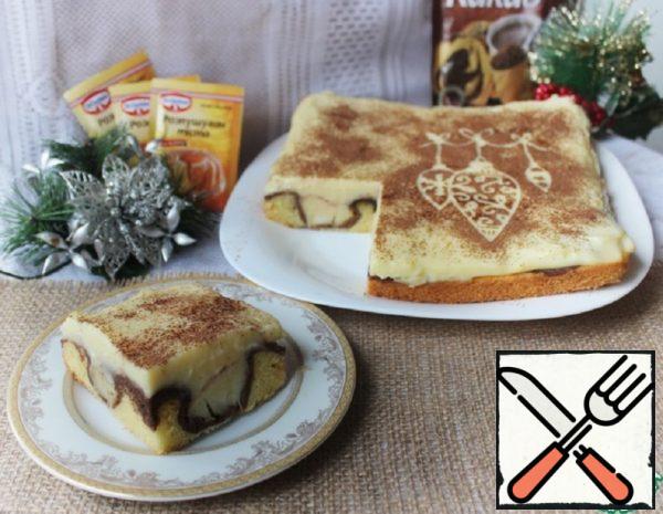 Cake with Apples and Pudding Recipe