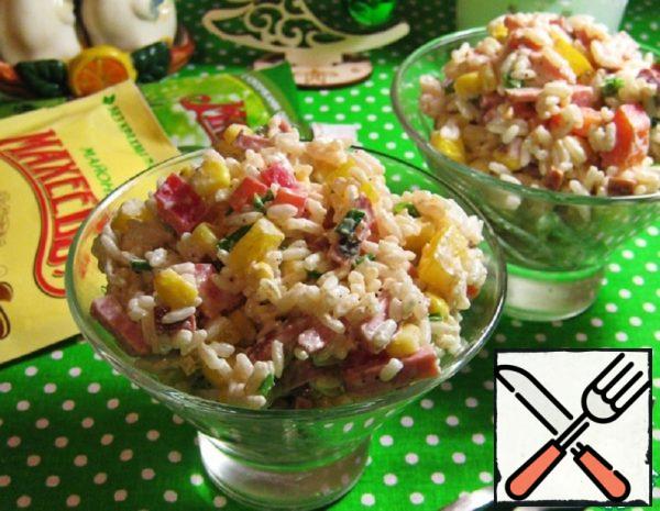 Rice Salad with Ham and Pepper Recipe