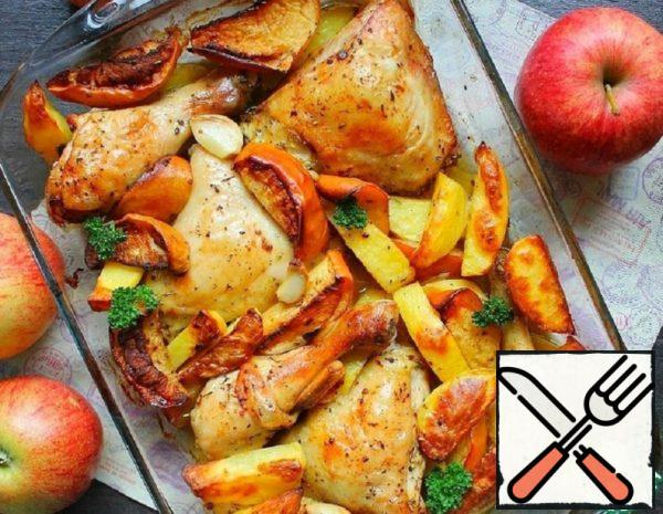 Baked Ham with Potatoes and Apples Recipe