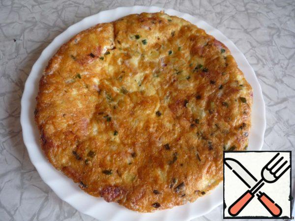 Tortilla with Potatoes and Ham Recipe