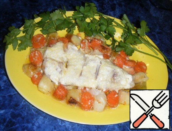 Graten from Fish and Vegetables with Sauce Recipe