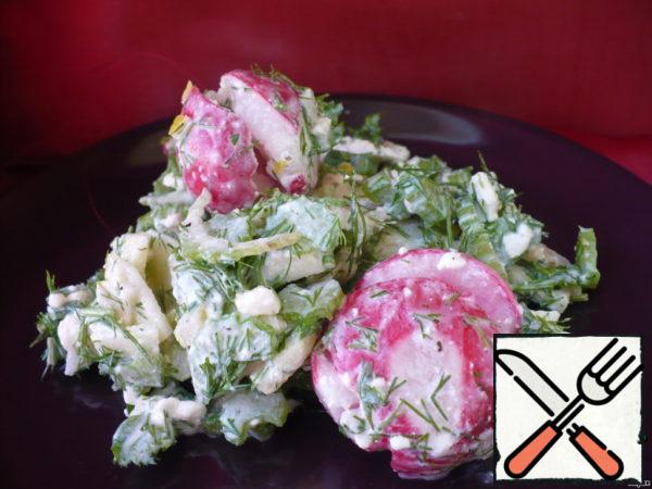 Light Salad with Brynza Cheese Recipe