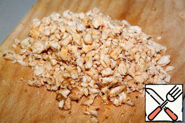 Place on a board and finely chop.

