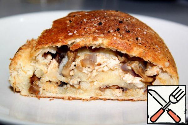 Strudel with Mushrooms and Chicken Recipe