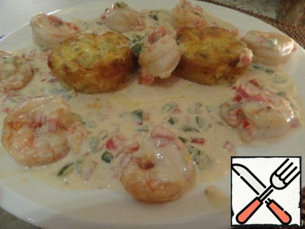 Shrimp in Cream Sauce and Zucchini Gratin Recipe