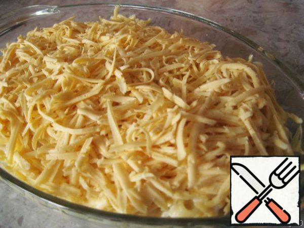 Sprinkle with grated cheese on top.