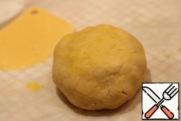 Gradually add milk or water and knead a rather soft (softer than dumplings) dough.