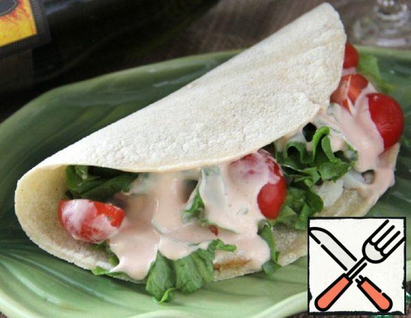 Tortillas with Fish and Salad Recipe