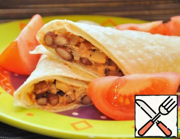 Tortillas with Beans and Mushrooms Recipe