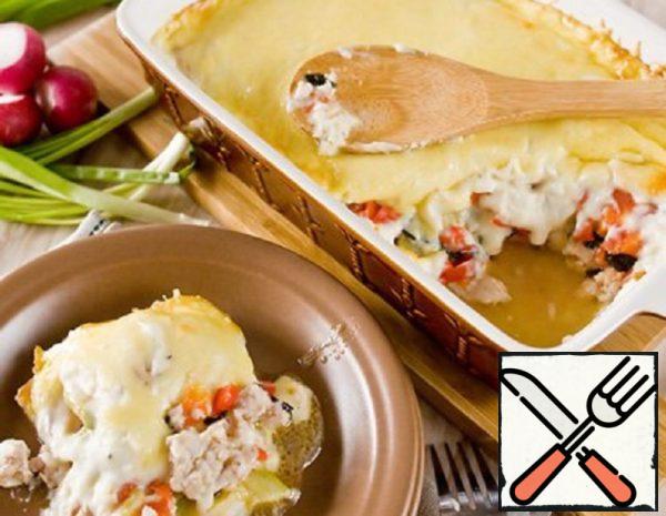 Gratin with Minced Meat and Vegetables Recipe