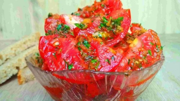 Tomato salad "Korean style" Recipe