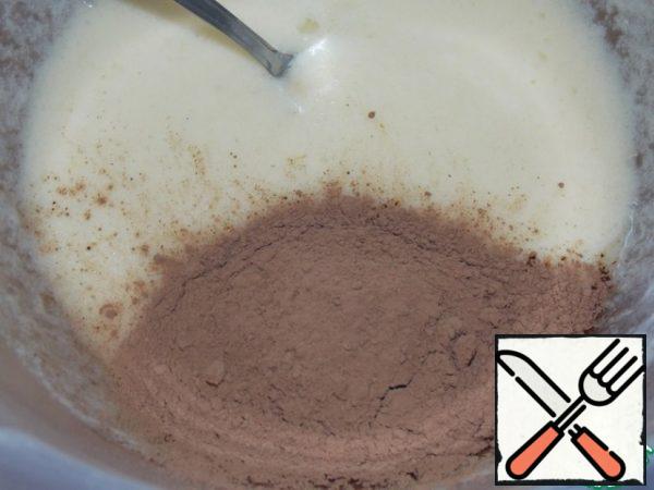 Add cocoa powder and mix.