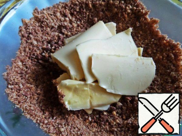 Brush with soft butter.
