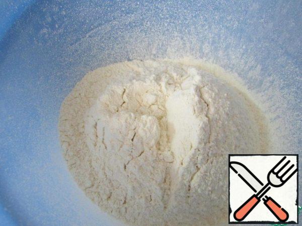 Sift the flour.