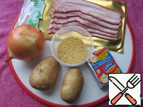 And the choice of simple products. Fast and economical, and the old-fashioned way: the purpose of the invention is a trick.
