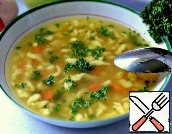 Soup on Chicken Broth "For Adults" Recipe